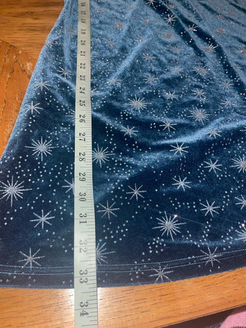 Cider 1XL Teal Velvet Celestial Star Mini Dress Whimsigoth Witchy Fairycore - Picture 11 of 12